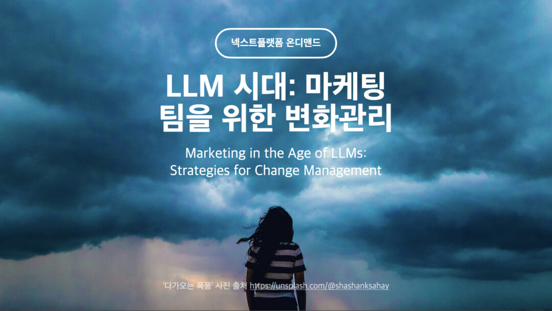 LLM 시대 마케팅팀을 위한 변화관리 전략 by 넥스트플랫폼 12H