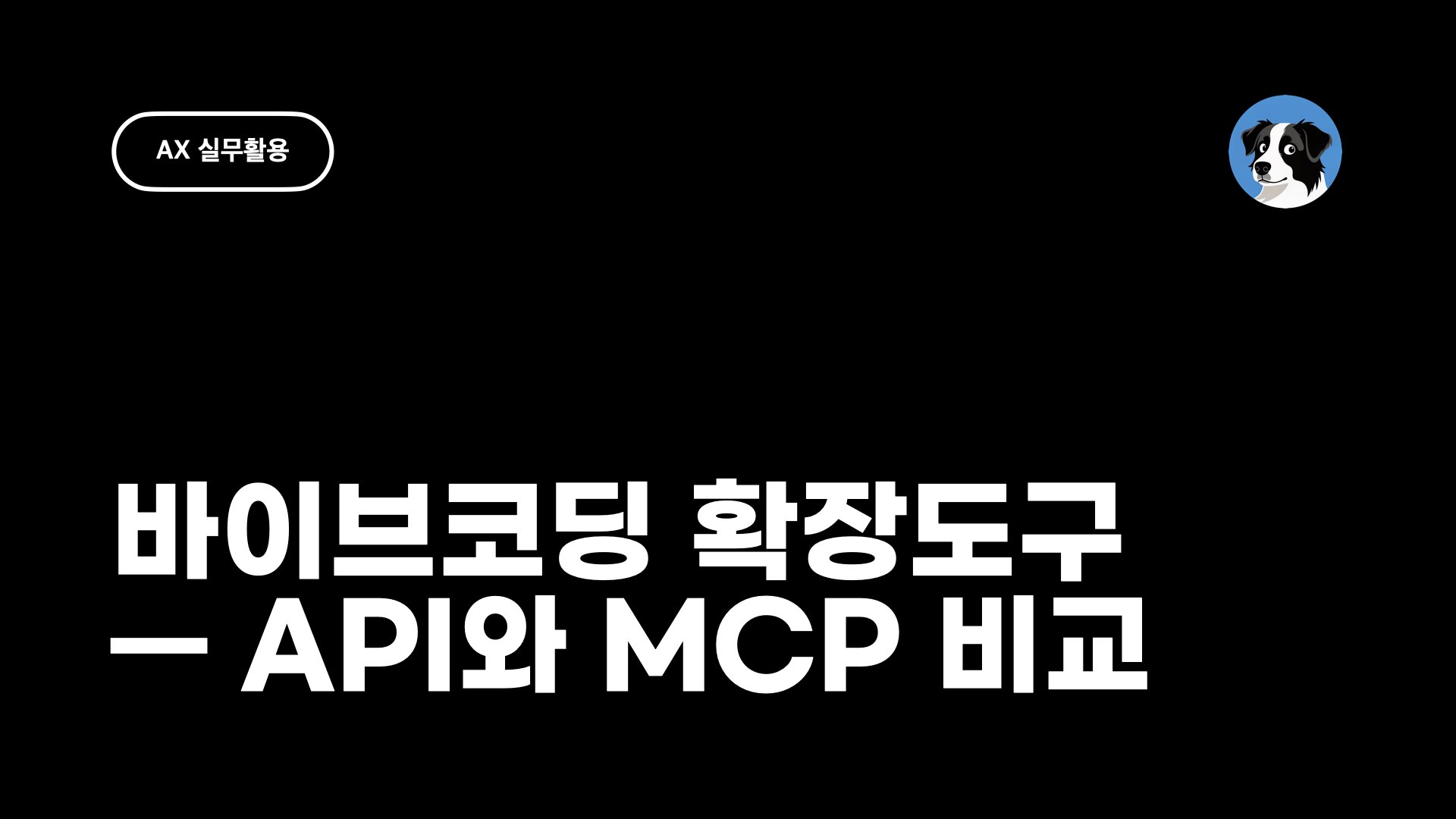 JUN 바이브코딩 확장도구 API와 MCP