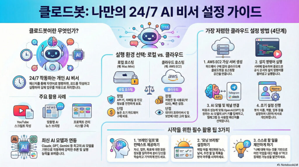 NXP 클로드봇 ClawdBot 에이전트 구축 가이드 인포그래픽