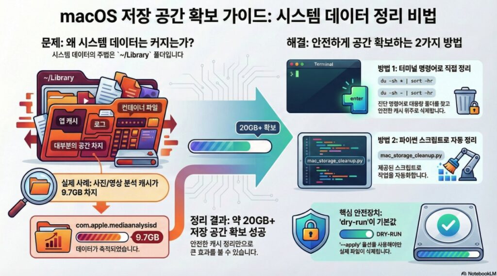 NXP macOS Storage Optimization - NotebookLM Infographic