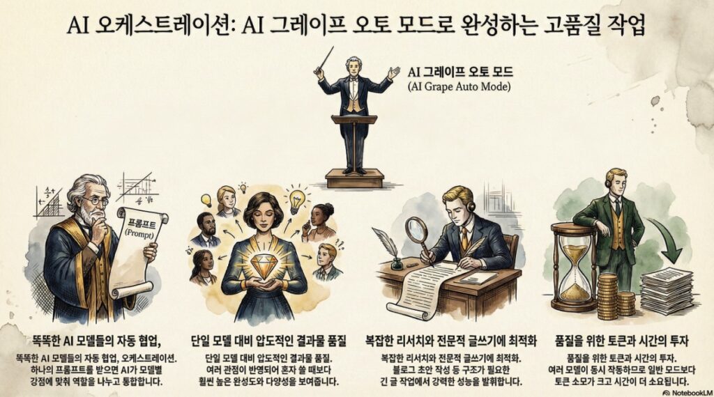 AIGrape Multi-AI Platform P3 AUTO mode -infographic by NextPlatform