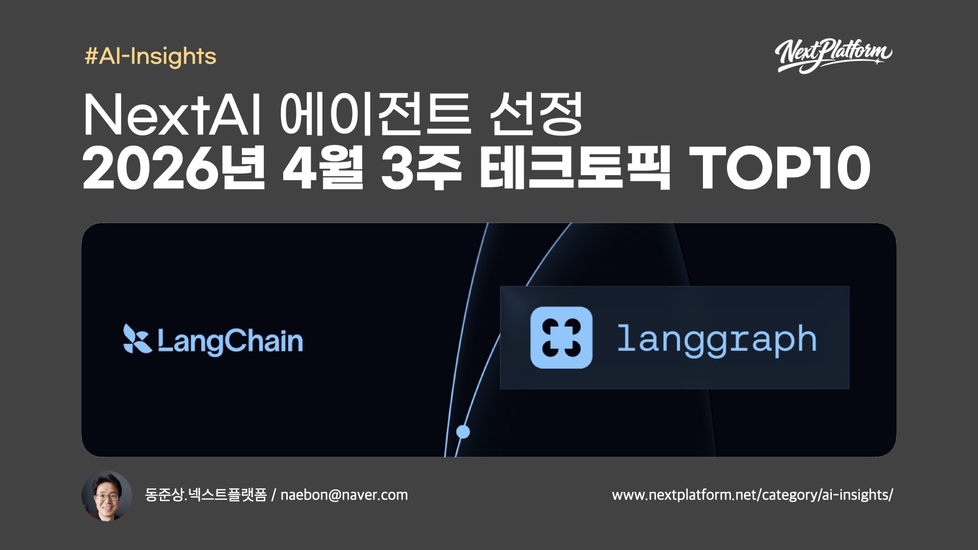 NextAI Agent Pick Tech Topic Top10 2026 w16