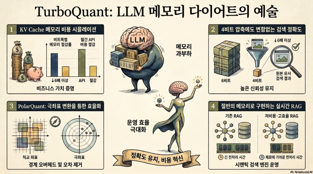 TurboQuant LLM Memory Optimization -infographic by NextPlatform