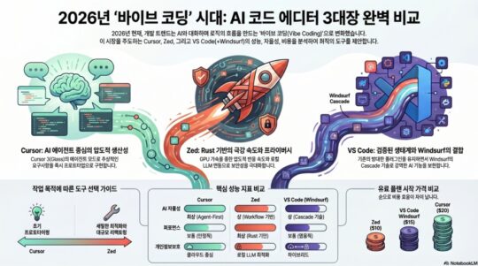 바이브코딩 코드 에디터 비교: Cursor vs. Zed vs. Claude in VS Code – nextplatform