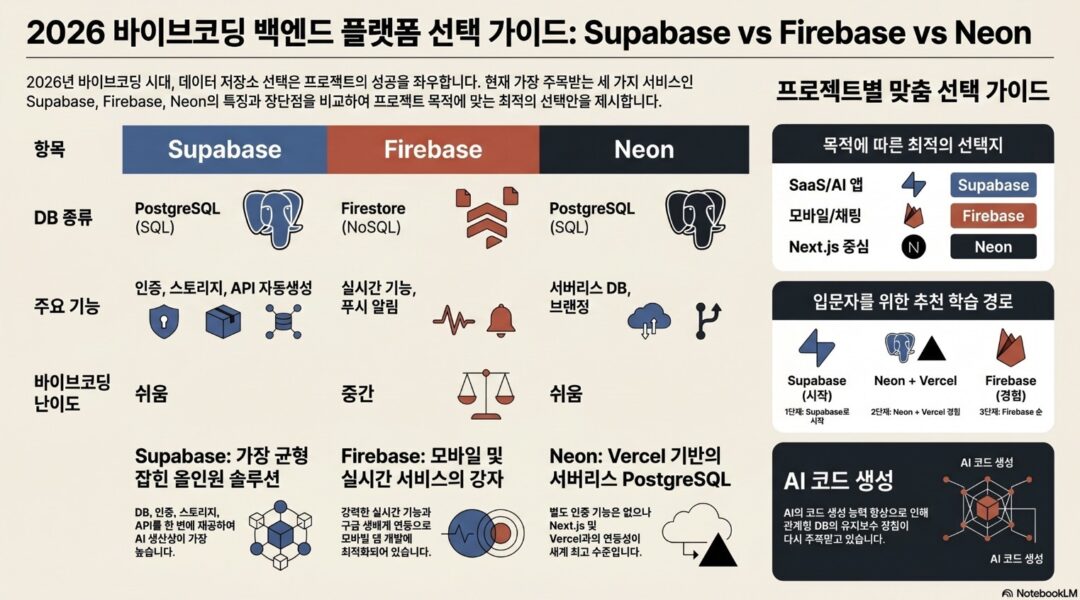 2026 Vibe Coders Guide to Backend Development Supabase vs Firebase vs Vercel Neon by NextPlatform